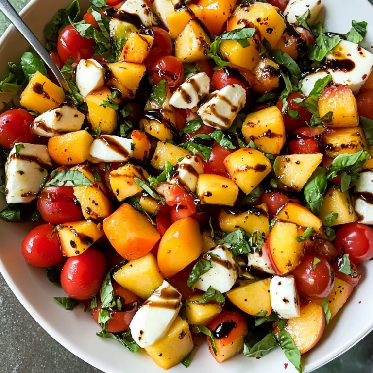 CHOPPED PEACH CAPRESE SALAD