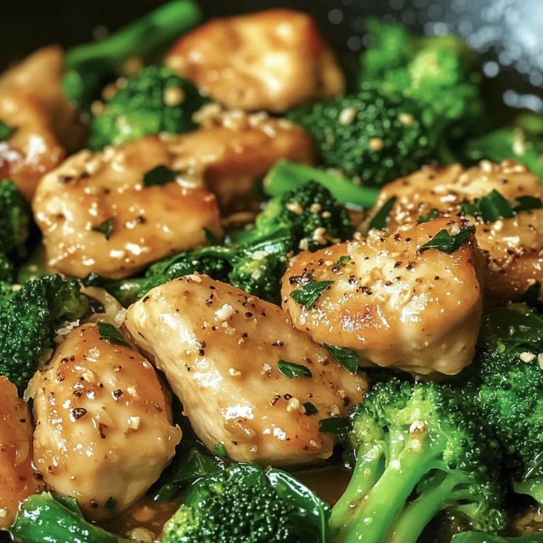 Garlic Chicken with Broccoli and Spinach