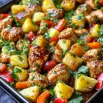 Hawaiian Chicken Sheet Pan Meal (Whole30, Paleo, Low Carb)