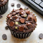Healthy & Moist Chocolate Zucchini Muffins