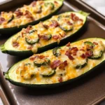Jalapeno Popper Zucchini Boats