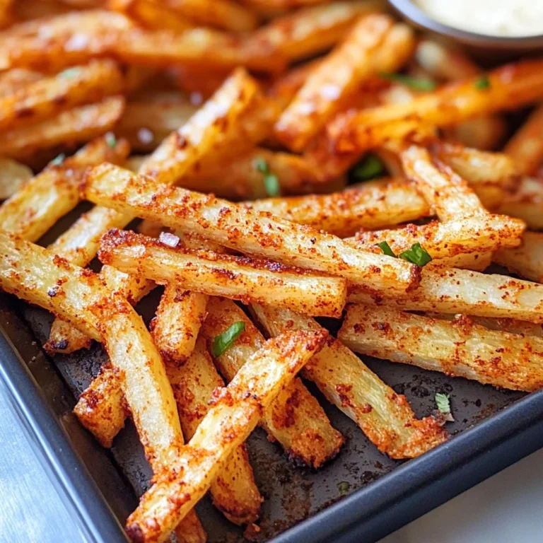 Kohlrabi Fries (Baked or Air Fryer)