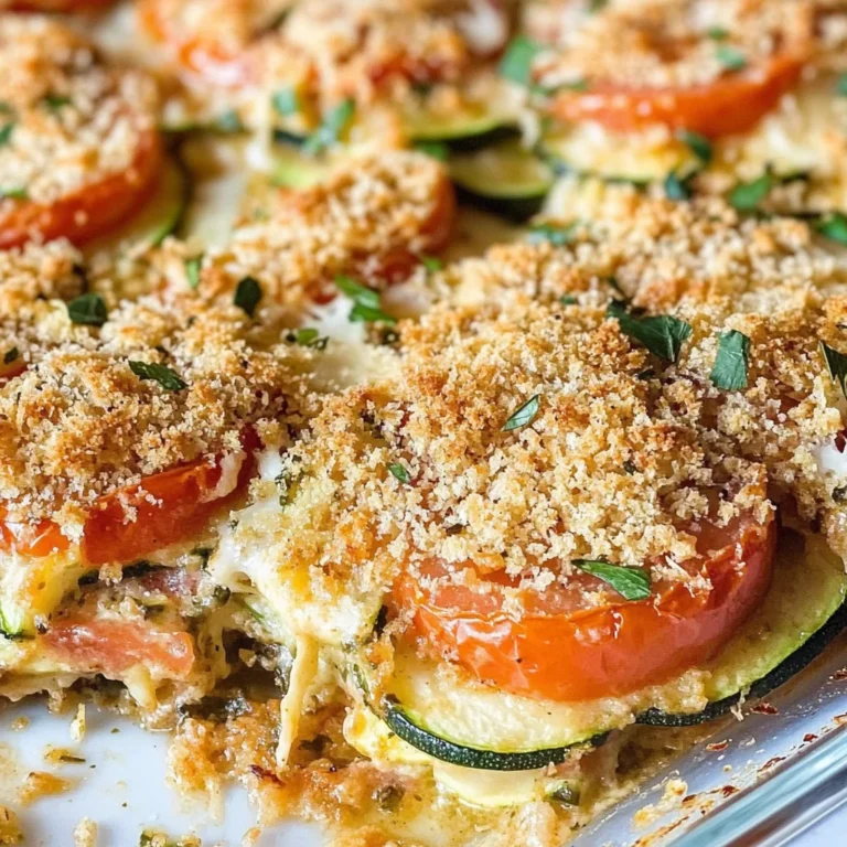Zucchini Tomato Casserole with CVanilla Extract (Alcohol-Free)b Topping