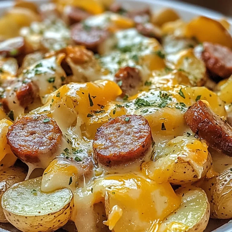 Cheesy Ranch Potatoes and Smoked Sausage