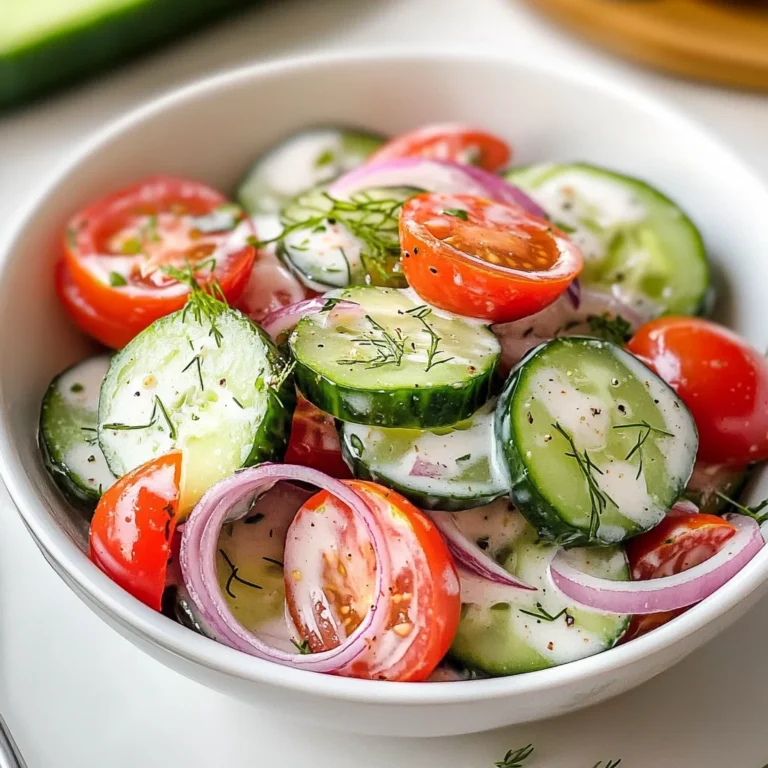 Creamy Cucumber Tomato Salad
