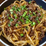 Easy Mongolian Ground Beef Noodles