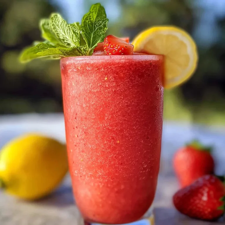 Frozen strawberry lemonade