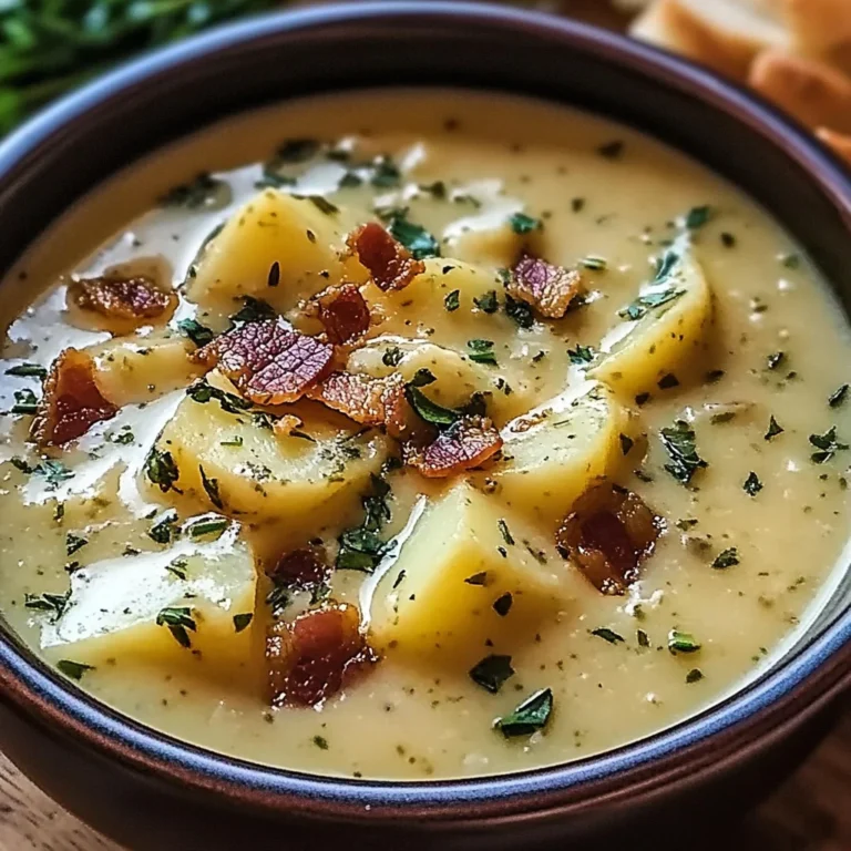 Hearty Cheddar Garlic Herb Potato Soup Recipe