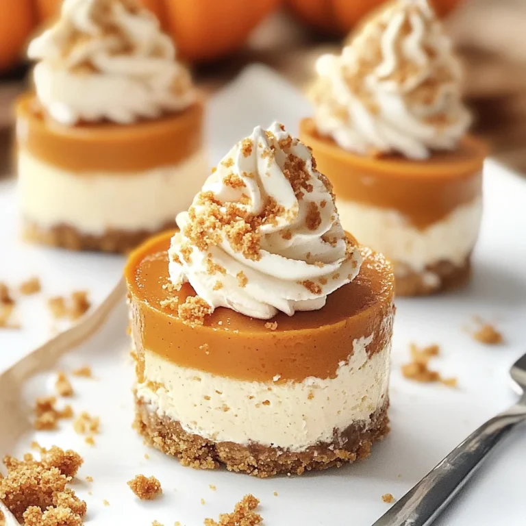 No Bake Pumpkin Mini Cheesecakes
