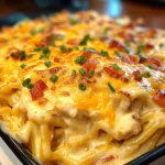 Spicy Southern Cheesy Chicken Spaghetti Casserole