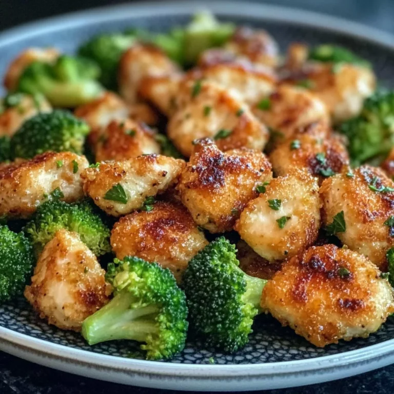 Air Fryer Chicken Bites and Broccoli