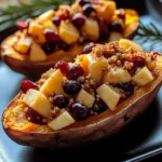 Cranberry Apple Twice-Baked Sweet Potatoes