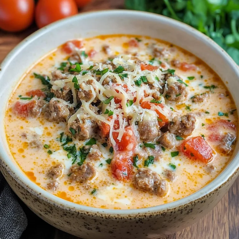 Creamy Parmesan Italian Sausage Soup