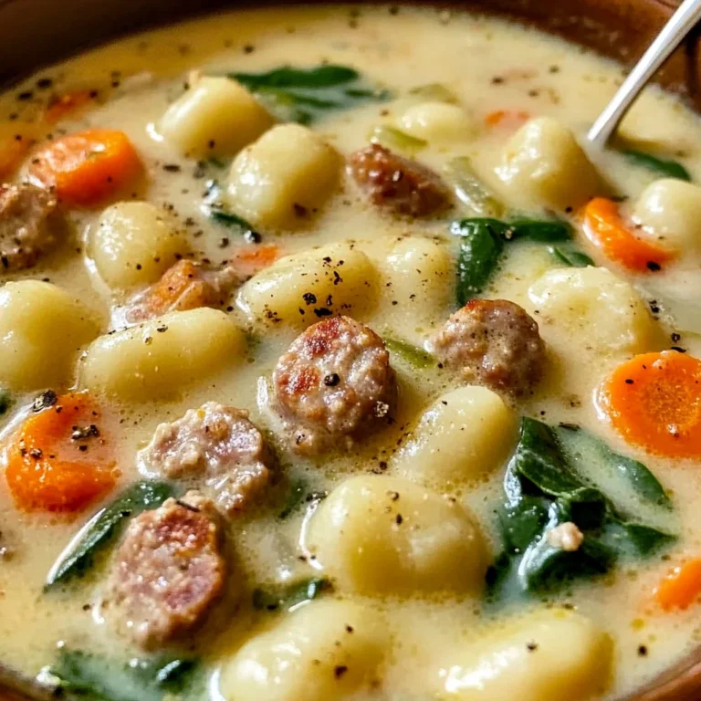 Creamy Sausage Gnocchi Soup
