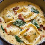 Creamy Tuscan Ravioli Soup : Comfort in Every Spoonful