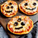 Easy Mini Halloween Pizzas