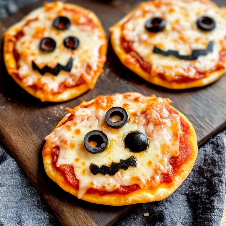 Easy Mini Halloween Pizzas
