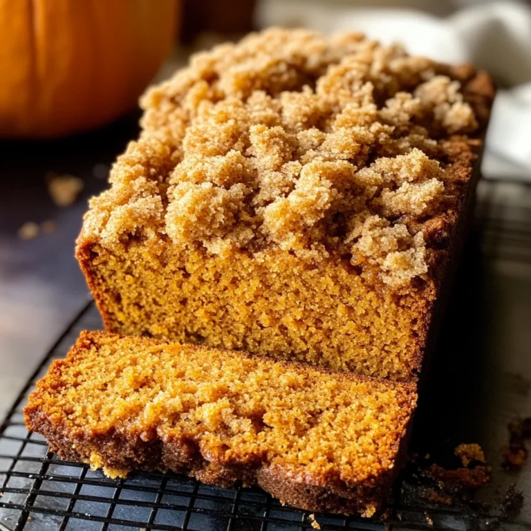Easy Pumpkin Bread with Crumb Topping