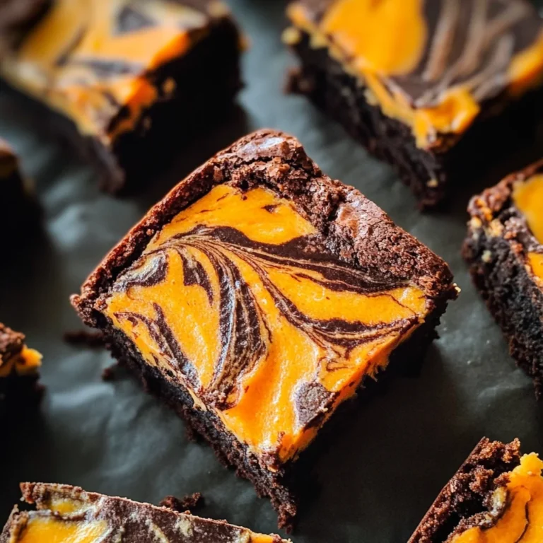Halloween Cream Cheese Swirl Brownies
