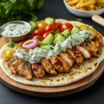 Mediterranean Chicken Gyros with Creamy Feta Tzatziki