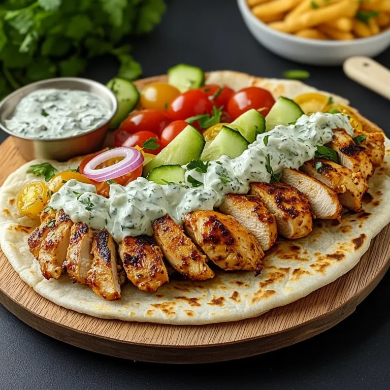 Mediterranean Chicken Gyros with Creamy Feta Tzatziki