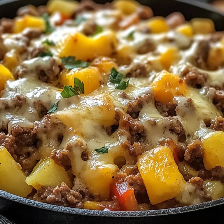 One-Pan Cheesy Meat & Potato Skillet