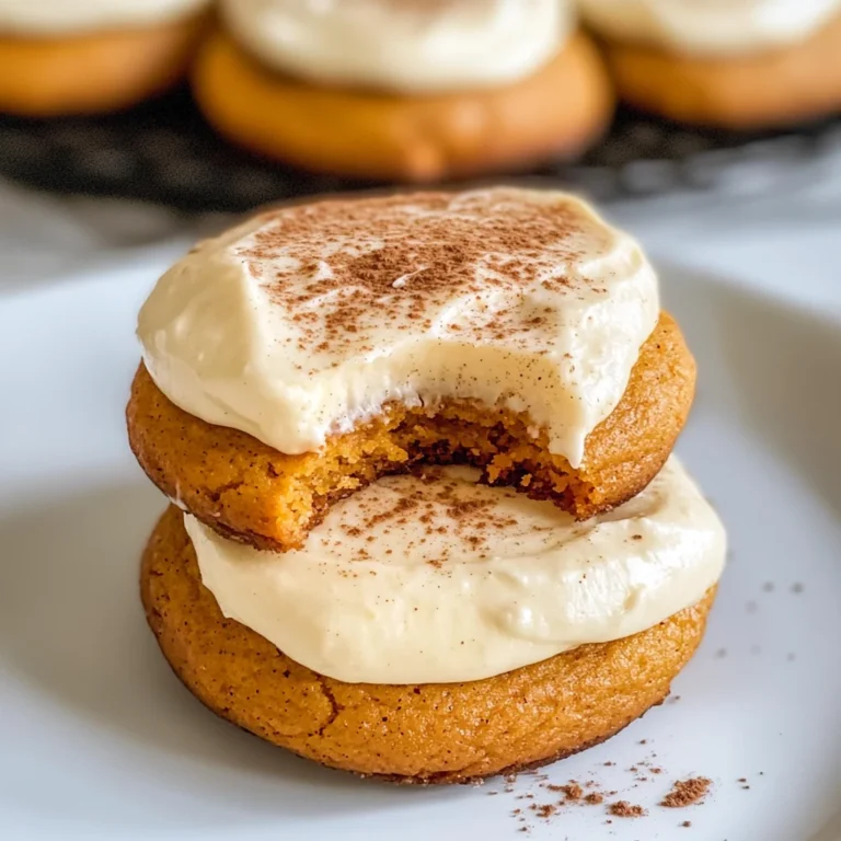Pumpkin Cookies with Cream Cheese Frosting