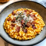 Pumpkin Risotto with Turkey Bacon & Parmesan