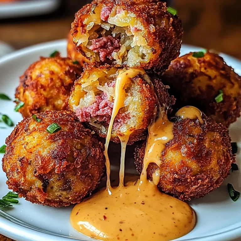 Reuben Balls with Spicy Thousand Island Dipping Sauce