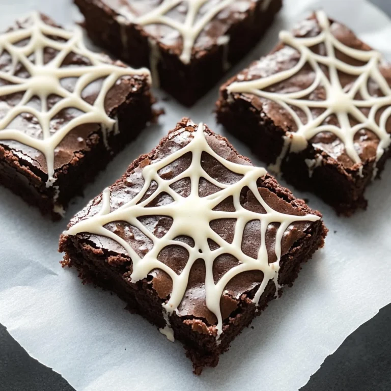 Spider Web Brownies