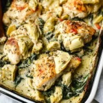 Spinach Artichoke Chicken Bake