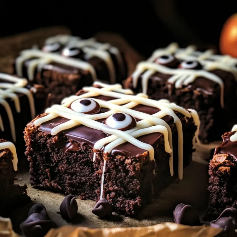 spooky mummy brownies