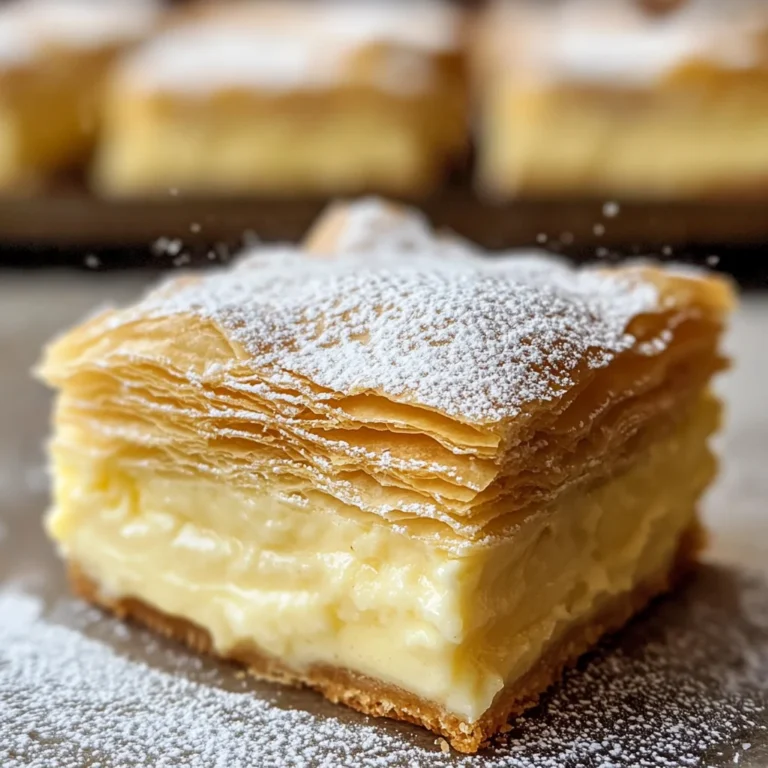 Creamy Vanilla Slice with Flaky Puff Pastry