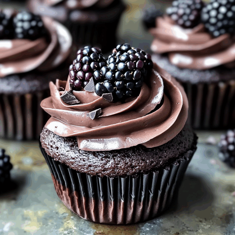 Dark Chocolate Blackberry Cupcakes: Indulge in a Decadent Dessert Delight